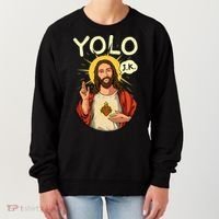 Jesus Christ YOLO JK Meme Funny Christian Easter Women's Sweatshirt thumb 0