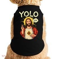 Jesus Christ YOLO JK Meme Funny Christian Easter Doggie Tank thumb 0