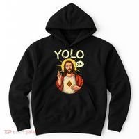 Jesus Christ YOLO JK Meme Funny Christian Easter Hoodie thumb 0