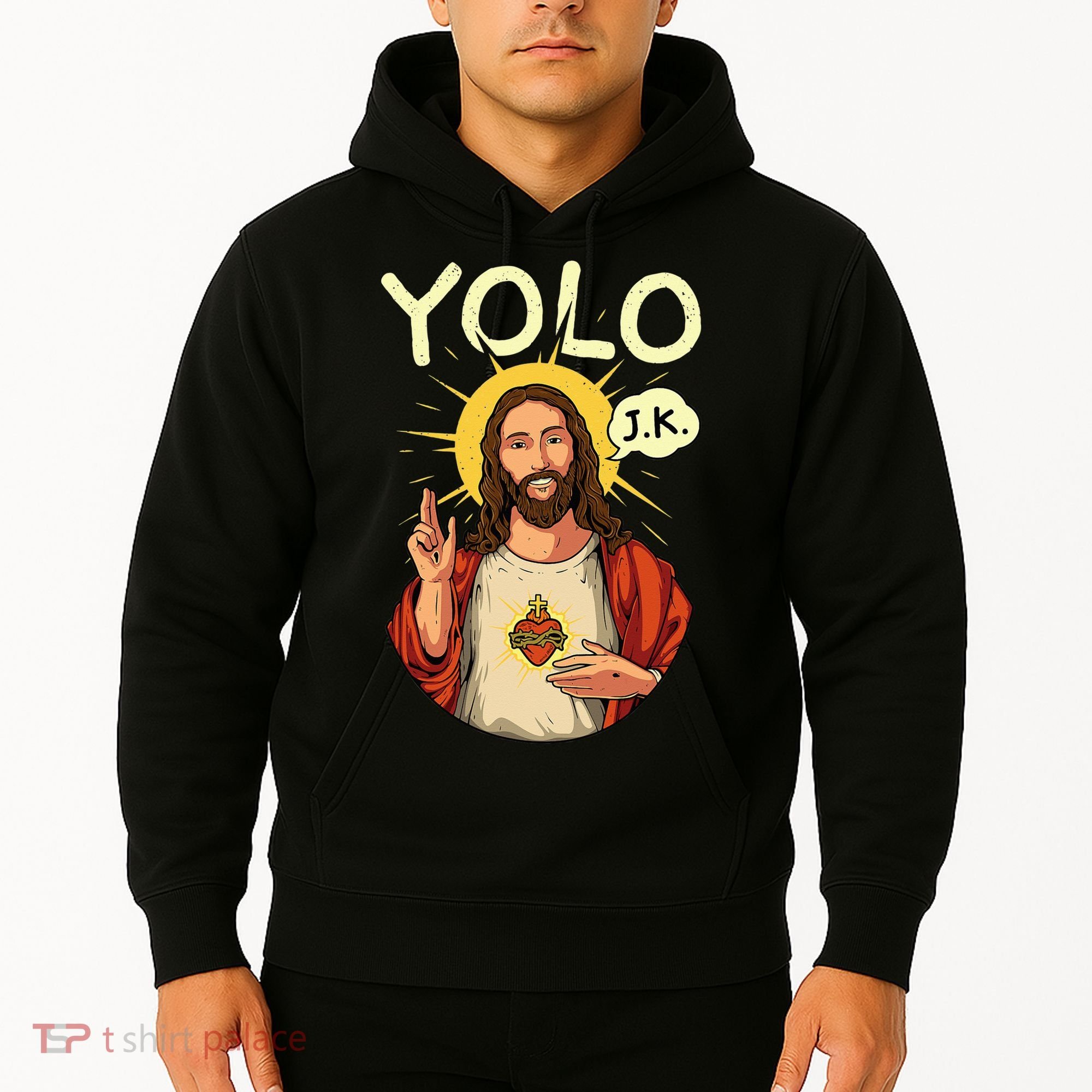 Jesus Christ YOLO JK Meme Funny Christian Easter Hoodie