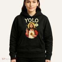 Jesus Christ YOLO JK Meme Funny Christian Easter Hoodie thumb 5