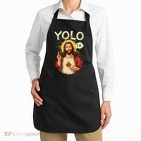Jesus Christ YOLO JK Meme Funny Christian Easter Apron thumb 2