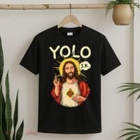 Jesus Christ YOLO JK Meme Funny Christian Easter T-Shirt thumb 2