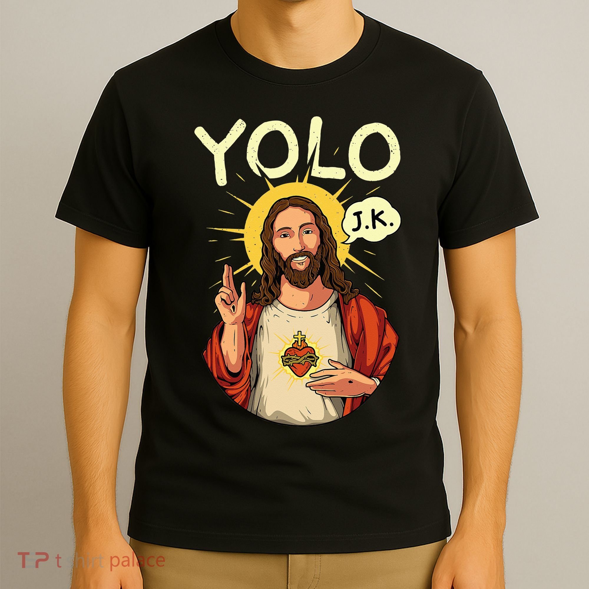 Jesus Christ YOLO JK Meme Funny Christian Easter T-Shirt