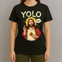 Jesus Christ YOLO JK Meme Funny Christian Easter T-Shirt thumb 4