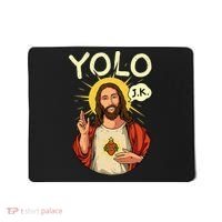 Jesus Christ YOLO JK Meme Funny Christian Easter Mousepad thumb 0