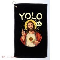 Jesus Christ YOLO JK Meme Funny Christian Easter Golf Towel thumb 0
