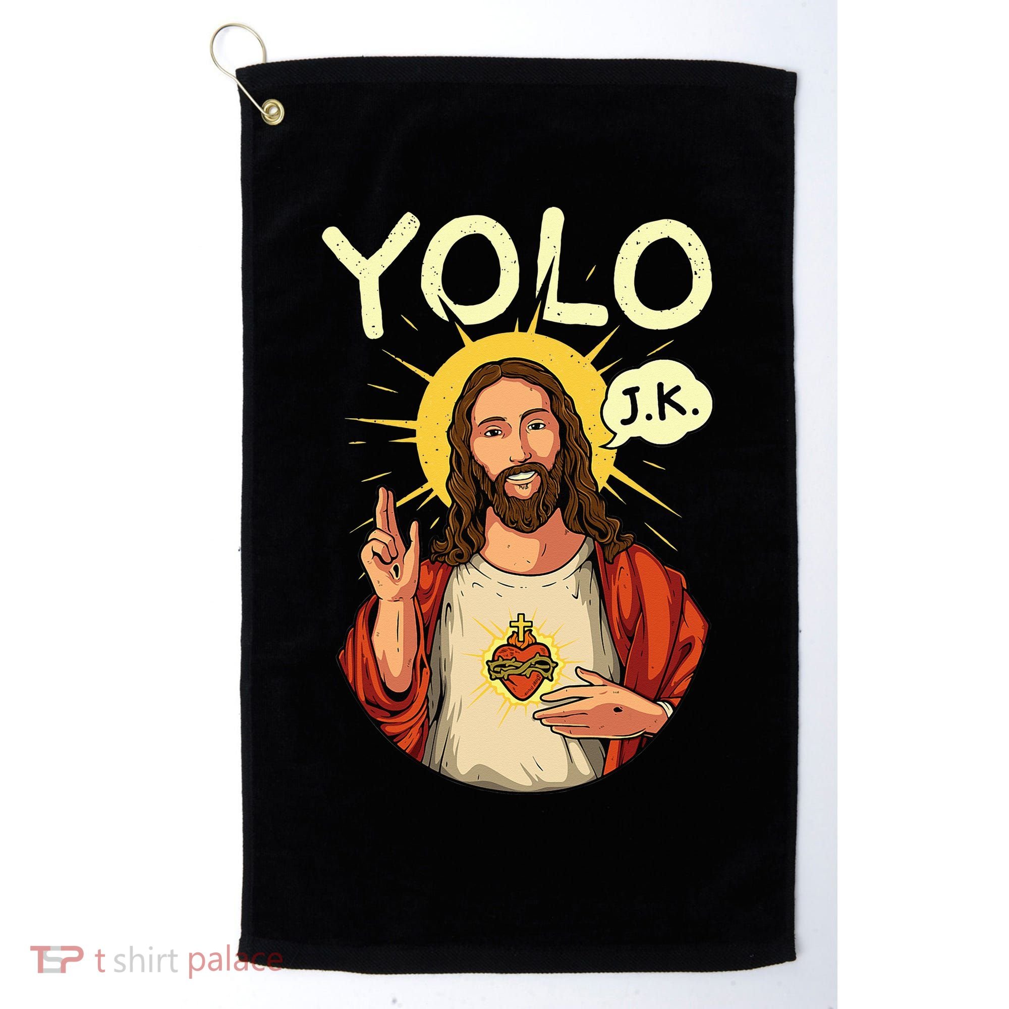 Jesus Christ YOLO JK Meme Funny Christian Easter Golf Towel