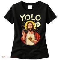 Jesus Christ YOLO JK Meme Funny Christian Easter Women's T-Shirt thumb 0