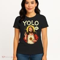 Jesus Christ YOLO JK Meme Funny Christian Easter Women's T-Shirt thumb 4