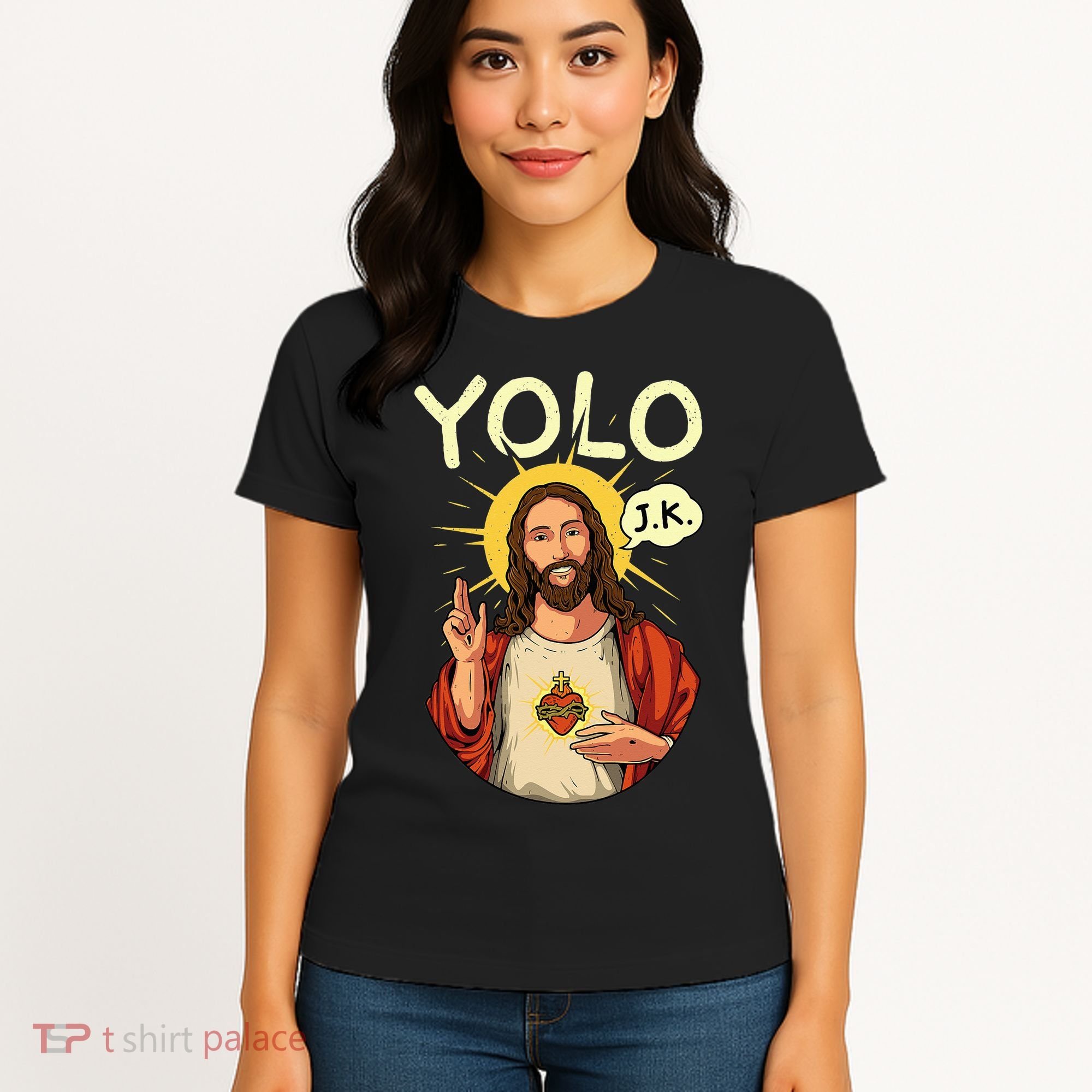 Jesus Christ YOLO JK Meme Funny Christian Easter Women's T-Shirt