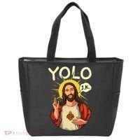 Jesus Christ YOLO JK Meme Funny Christian Easter Tote Bag thumb 0
