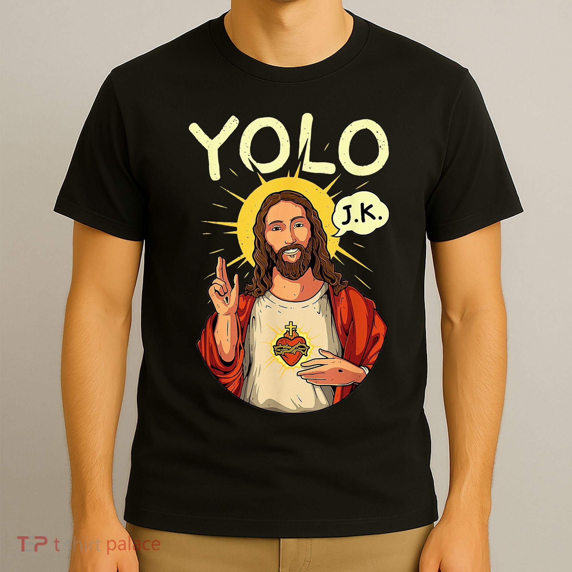 Jesus Christ YOLO JK Meme Funny Christian Easter T-Shirt