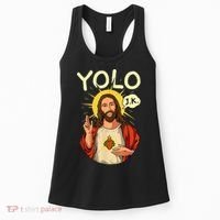 Jesus Christ YOLO JK Meme Funny Christian Easter Women's Tank Top thumb 0