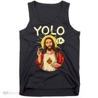 Jesus Christ YOLO JK Meme Funny Christian Easter Tank Top thumb 0