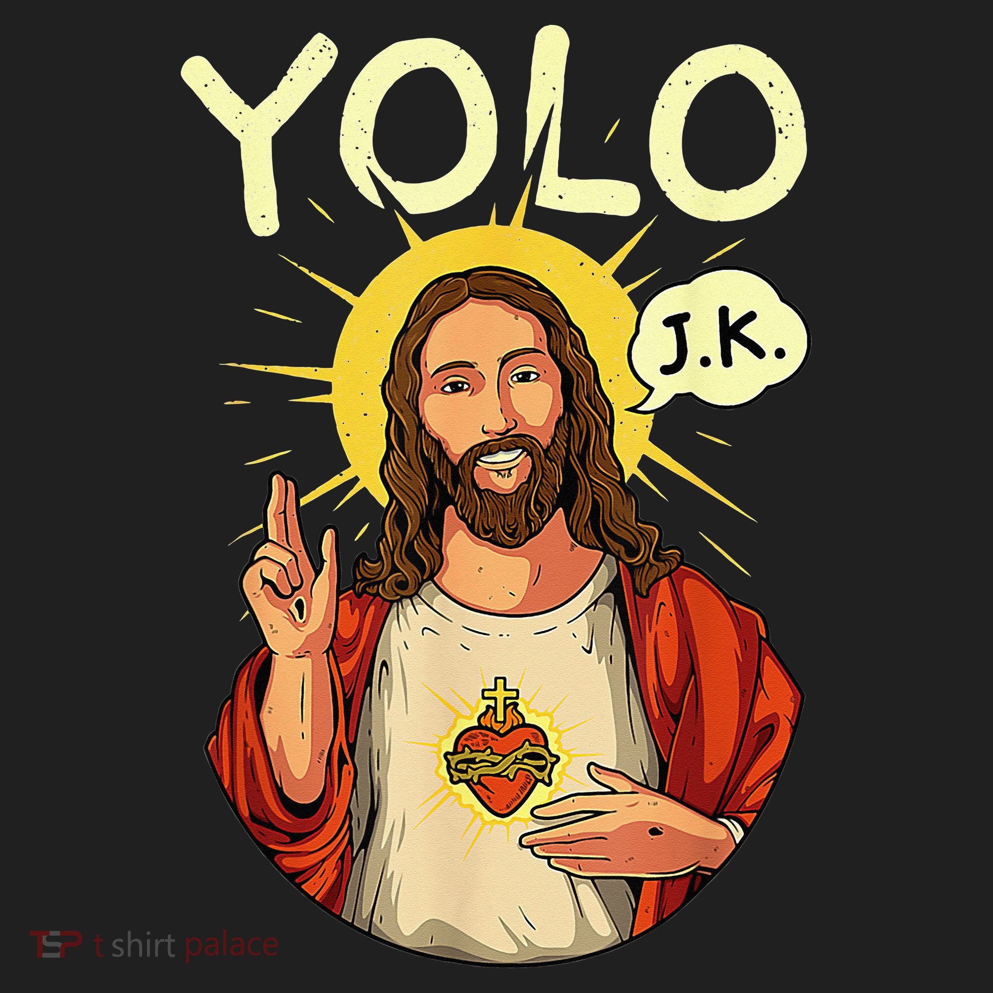 Jesus Christ YOLO JK Meme Funny Christian Easter Golf Towel