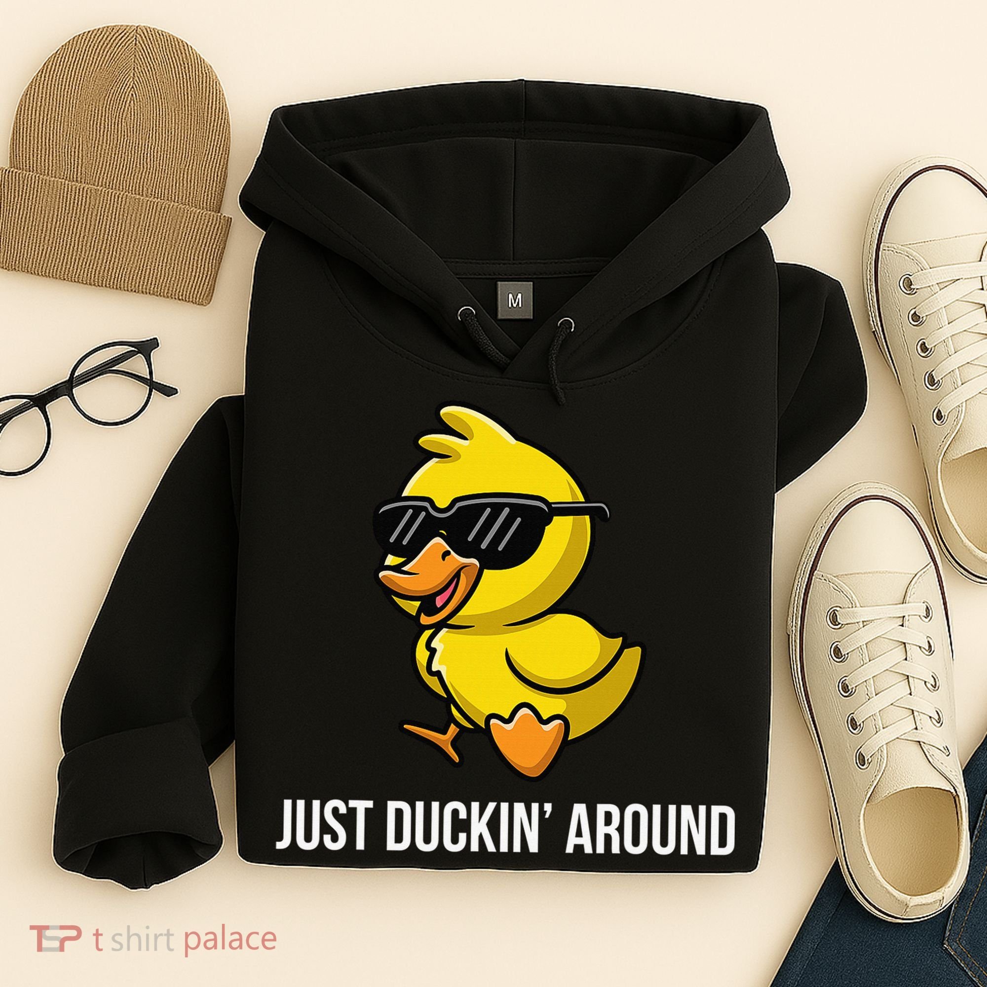 Just Duckin Around Funny Duck Gag Humor Cute Duckling Hoodie