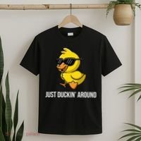 Just Duckin Around Funny Duck Gag Humor Cute Duckling T-Shirt thumb 2