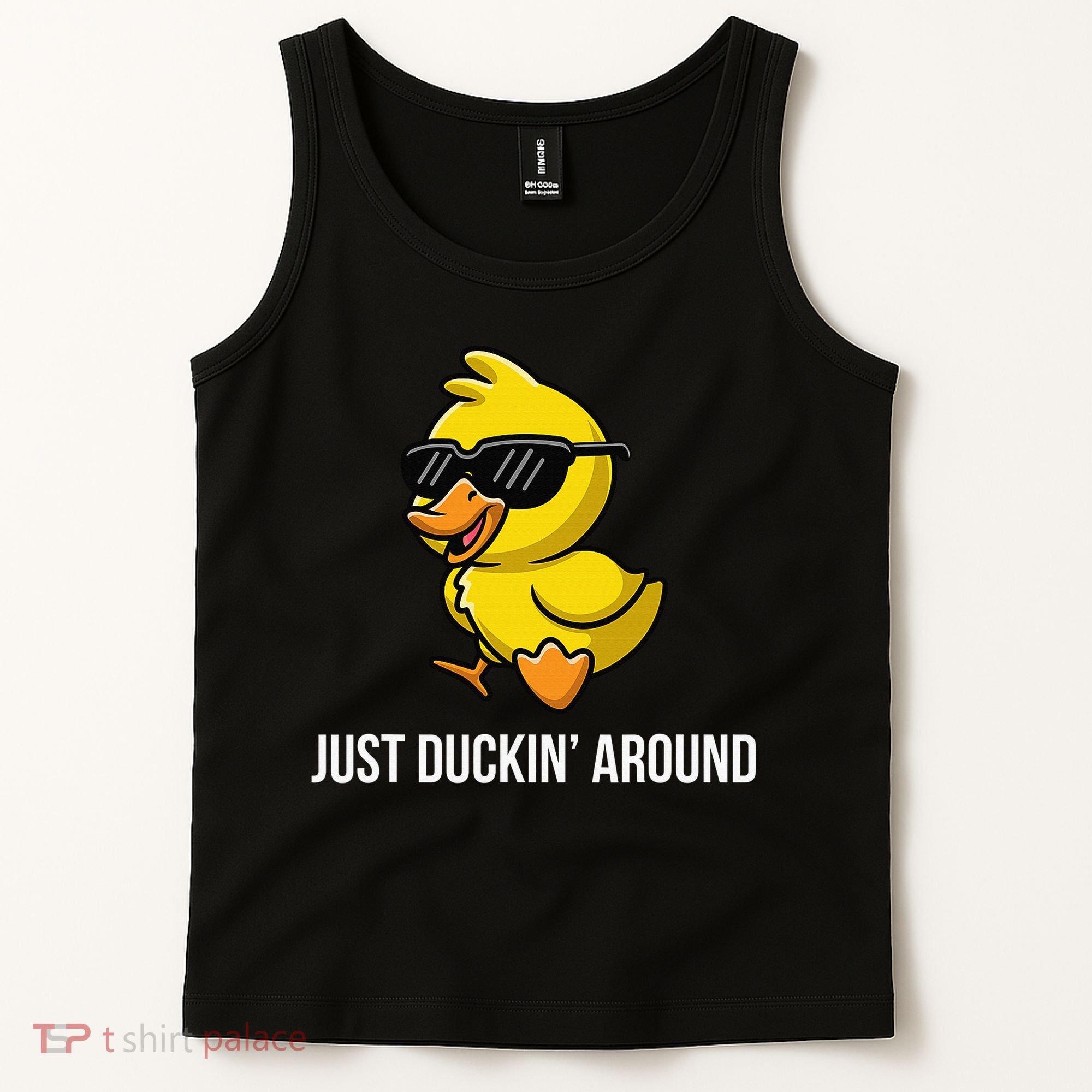 Just Duckin Around Funny Duck Gag Humor Cute Duckling Tank Top