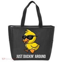 Just Duckin Around Funny Duck Gag Humor Cute Duckling Tote Bag thumb 0