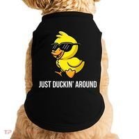 Just Duckin Around Funny Duck Gag Humor Cute Duckling  Doggie Tank thumb 0
