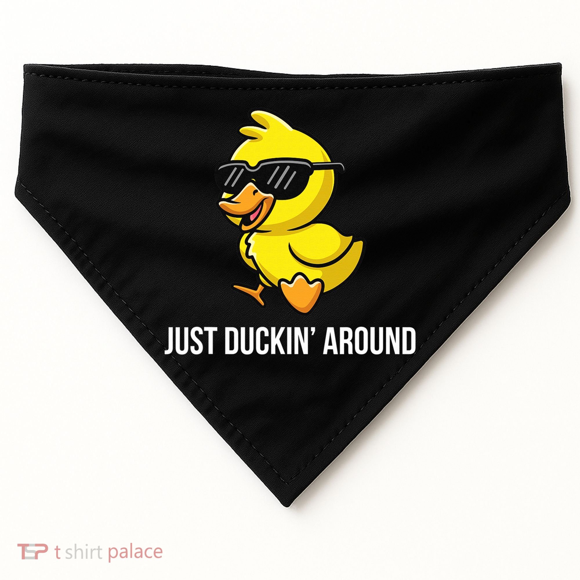 Just Duckin Around Funny Duck Gag Humor Cute Duckling  USA-Made Doggie Bandana
