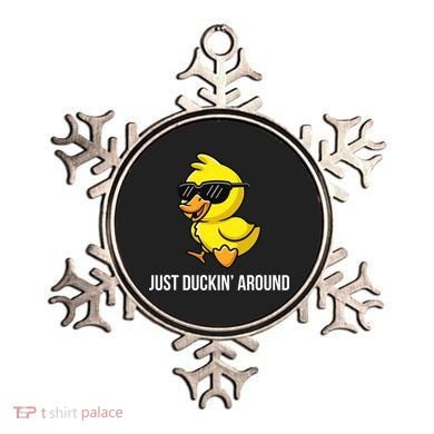 Just Duckin Around Funny Duck Gag Humor Cute Duckling  Ornament