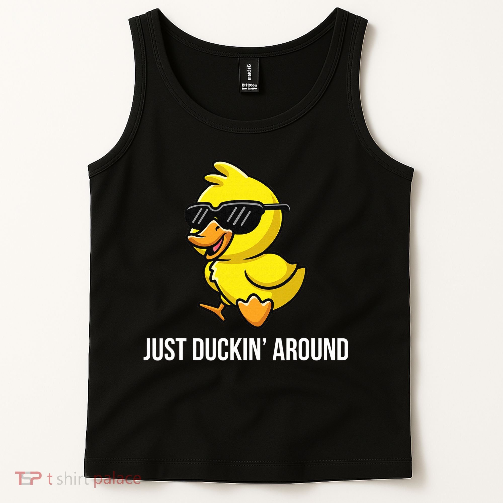 Just Duckin Around Funny Duck Gag Humor Cute Duckling  Tank Top