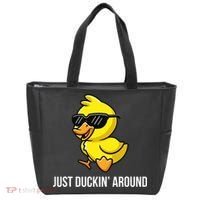 Just Duckin Around Funny Duck Gag Humor Cute Duckling  Tote Bag thumb 0