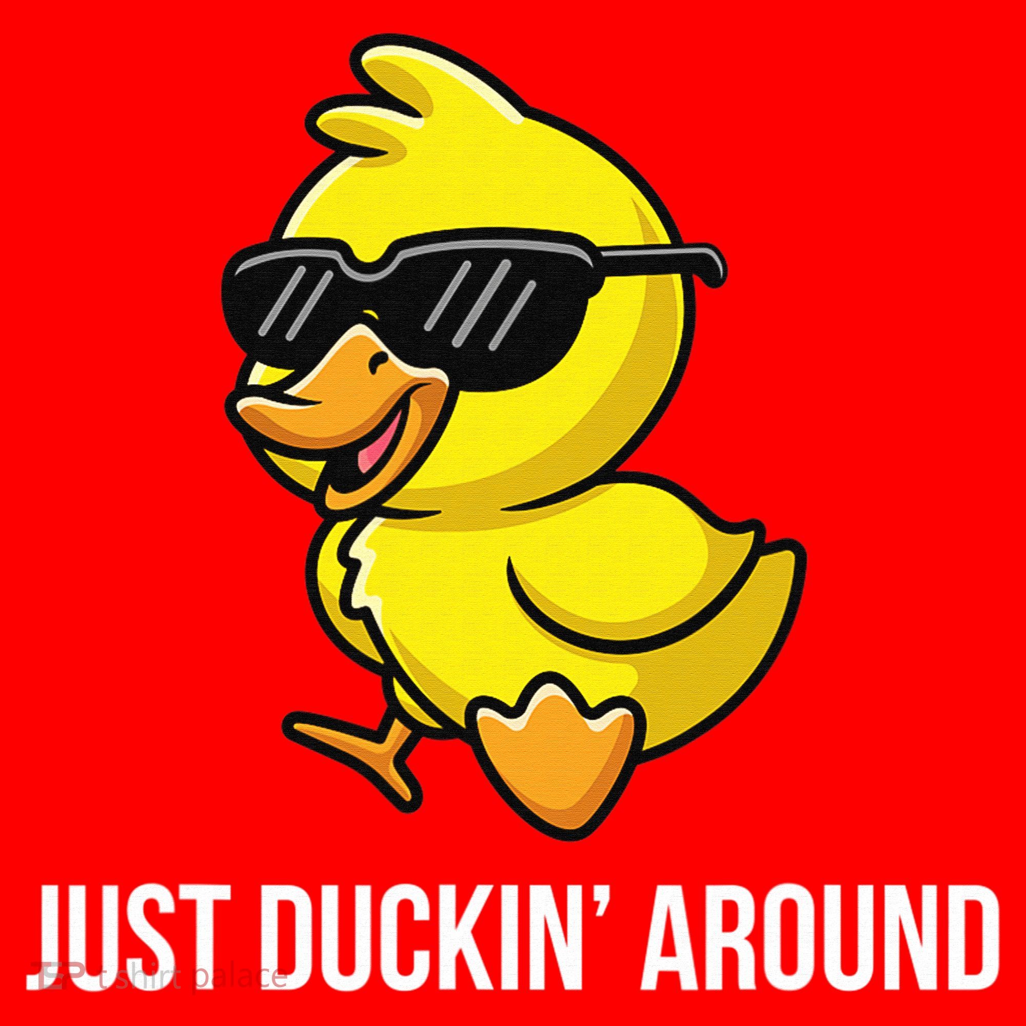 Just Duckin Around Funny Duck Gag Humor Cute Duckling  Santa Hat