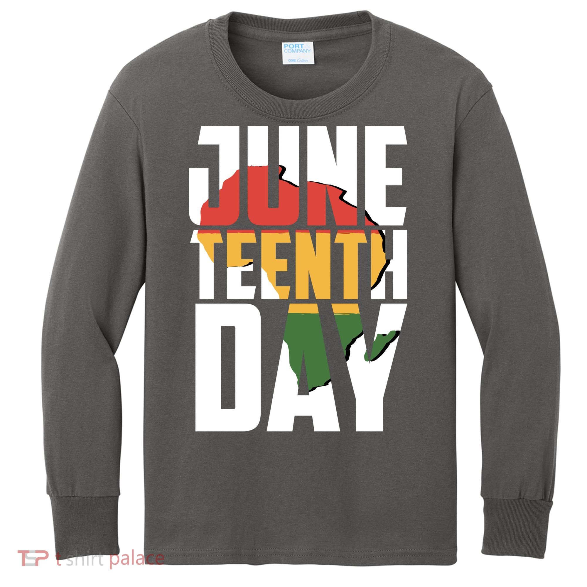 Juneteenth Day African American Pride Kids Long Sleeve Shirt