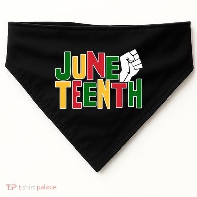 Juneteenth Day Black Power USA-Made Doggie Bandana