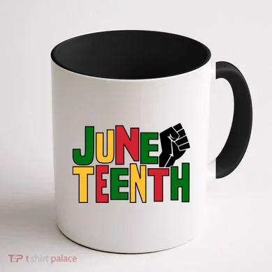 Juneteenth Day Black Power Coffee Mug back