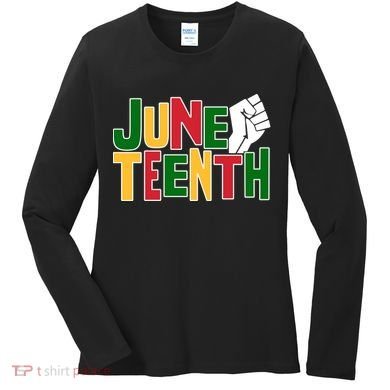 Juneteenth Day Black Power Women's Long Sleeve Shirt