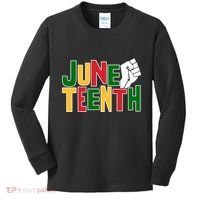 Juneteenth Day Black Power Kids Long Sleeve Shirt thumb 0