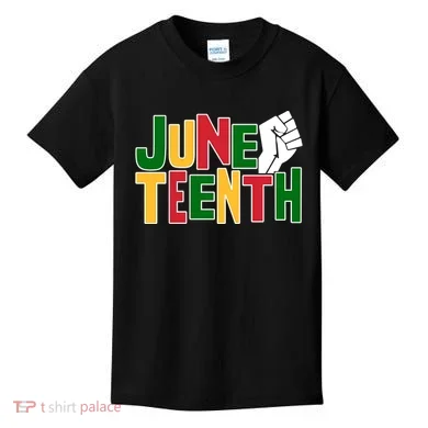 Juneteenth Day Black Power Kids T-Shirt