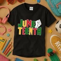 Juneteenth Day Black Power Kids T-Shirt thumb 3
