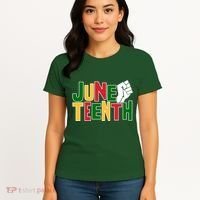 Juneteenth Day Black Power Women's T-Shirt thumb 4
