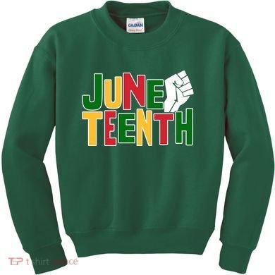 Juneteenth Day Black Power Kids Sweatshirt