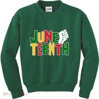 Juneteenth Day Black Power Kids Sweatshirt thumb 0