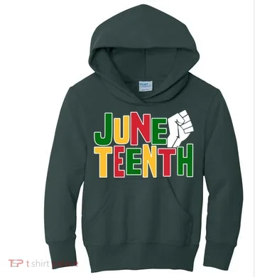 Juneteenth Day Black Power Kids Hoodie
