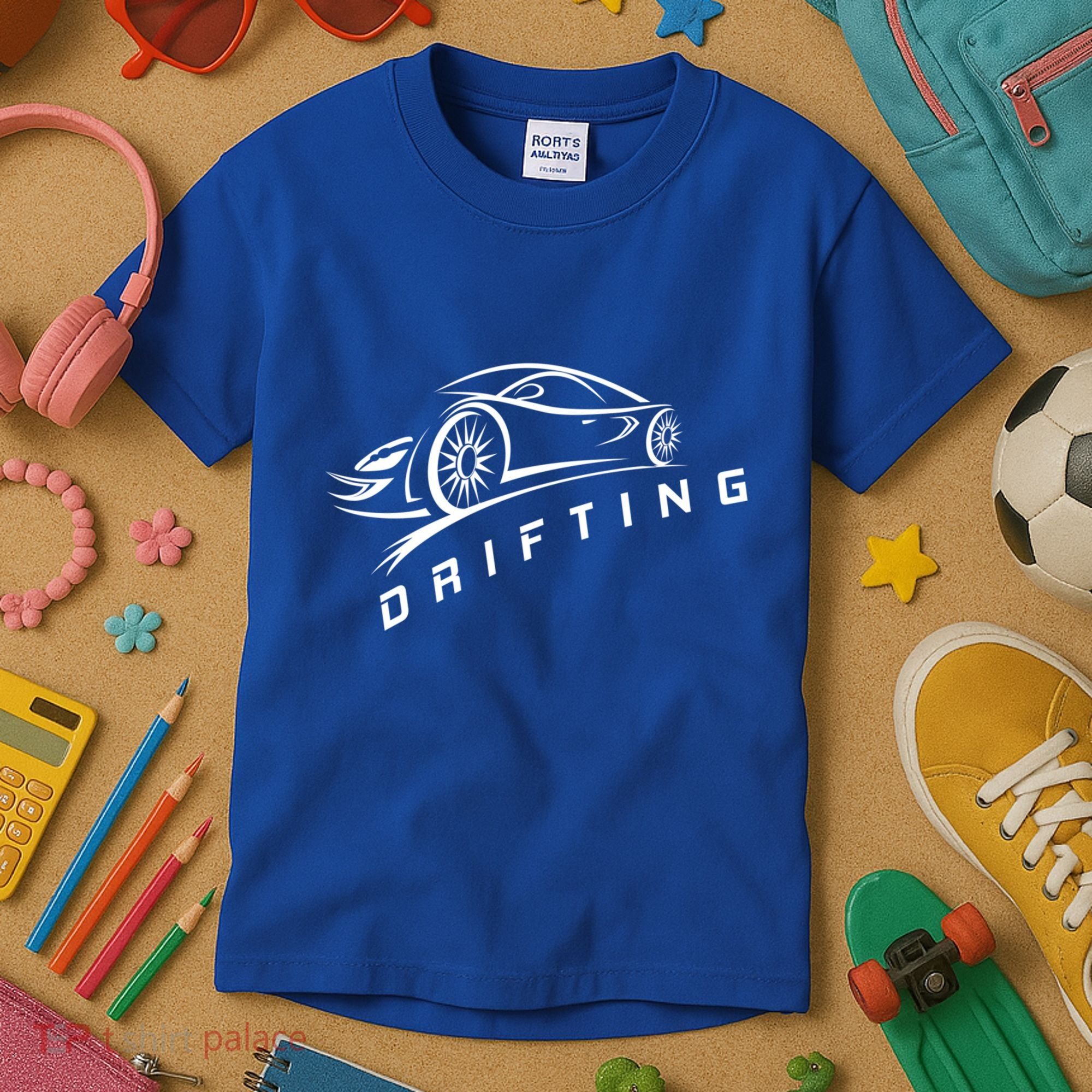 Jdm Drifting Car Silhouette Drift Japanese Racing Sport Gift Kids T-Shirt