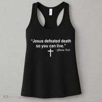 Jesus Defeated Death So You Can Live Charlie Kirk Quote Women's Tank Top thumb 3