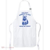 Just Dont Expect A Lot From Me Today Raccoon Funny Apron thumb 0