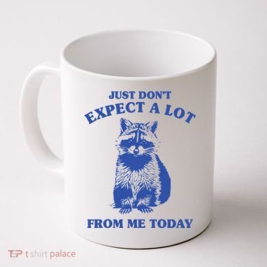 Just Dont Expect A Lot From Me Today Raccoon Funny Coffee Mug