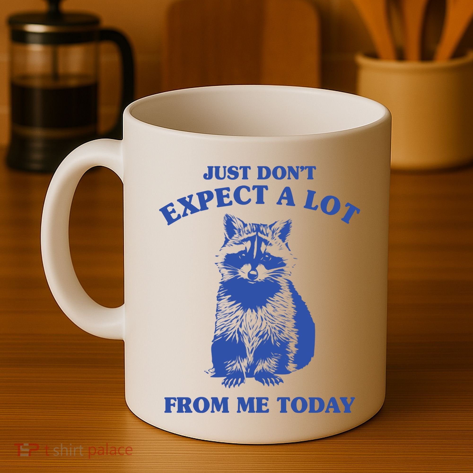 Just Dont Expect A Lot From Me Today Raccoon Funny Coffee Mug