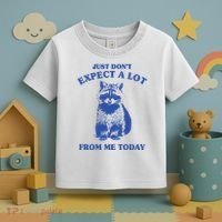 Just Dont Expect A Lot From Me Today Raccoon Funny Toddler T-Shirt thumb 3