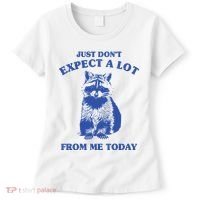 Just Dont Expect A Lot From Me Today Raccoon Funny Women's T-Shirt thumb 0