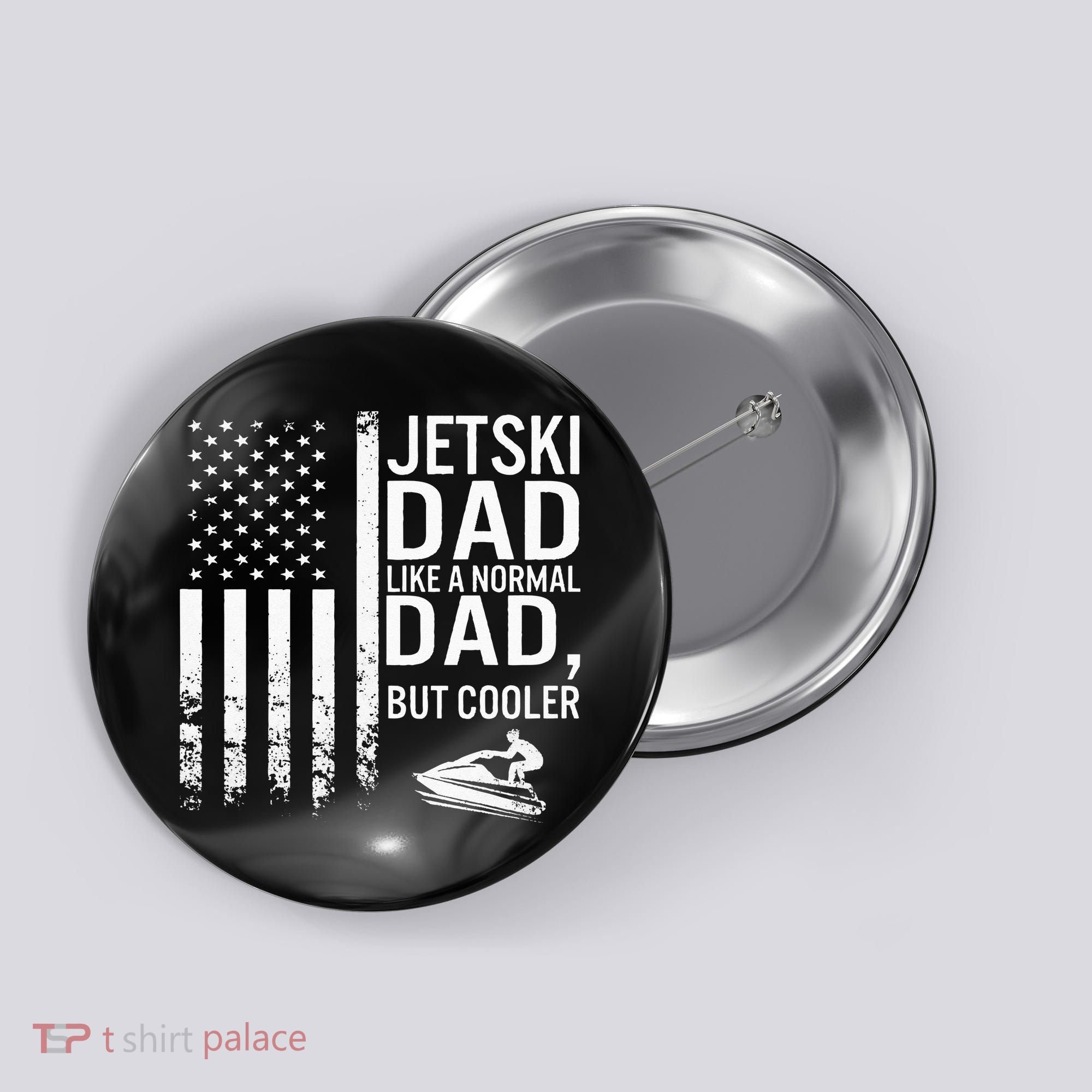 Jetski Dad Fathers Day Dad Jet Ski Rider Water Jet Skiing Button