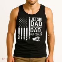 Jetski Dad Fathers Day Dad Jet Ski Rider Water Jet Skiing Tank Top thumb 3
